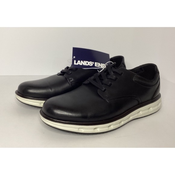 Lands End Men's Sport Oxford Loafer Lace Up Size 9.5 Black White NEW - Picture 4 of 6